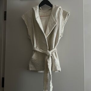 Free People Textured Hooded vest size S